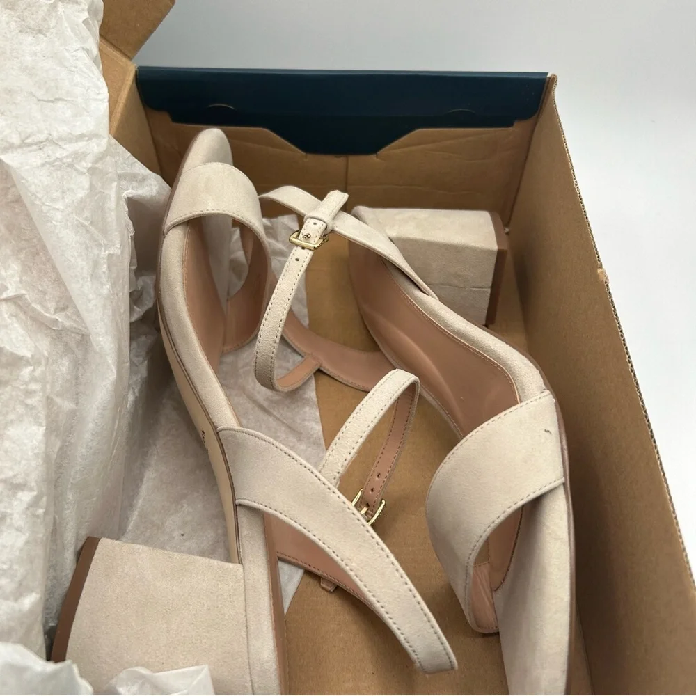 New Womens Cole Haan Josie Block Heels (65mm) heeled Mortar Suede size 11 B